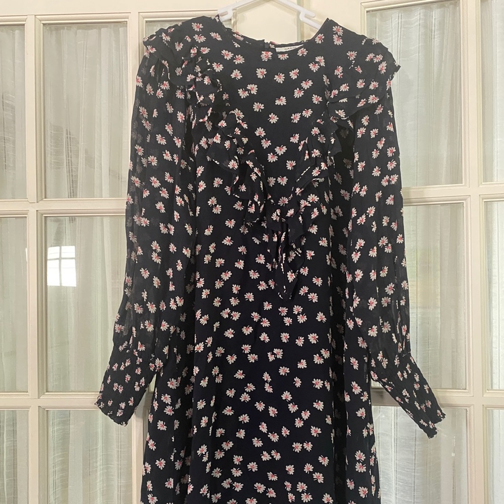 Ganni long sleeve dress *no size tag see desc*